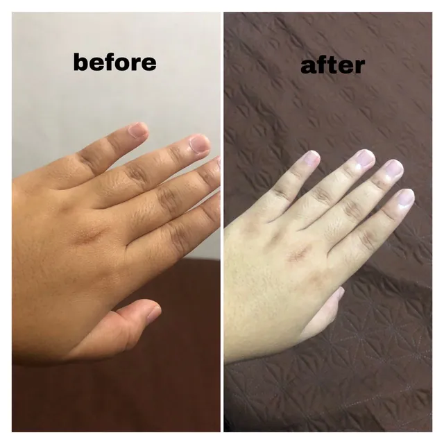 Gambar sebelum dan selepas pelanggan Beauty Dust