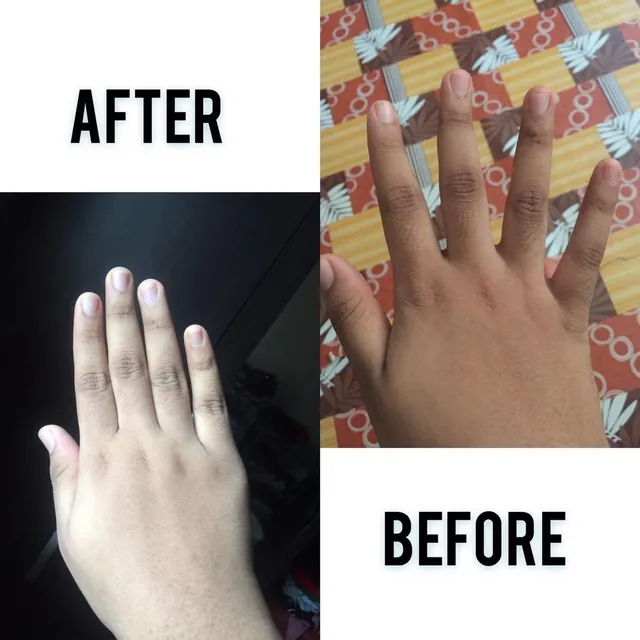 Gambar sebelum dan selepas pelanggan Beauty Dust