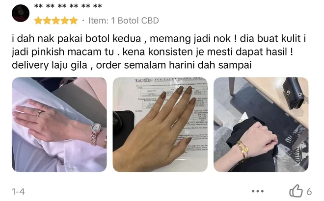Ulasan pembeli di TikTok Shop