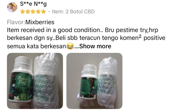 Ulasan pembeli di TikTok Shop